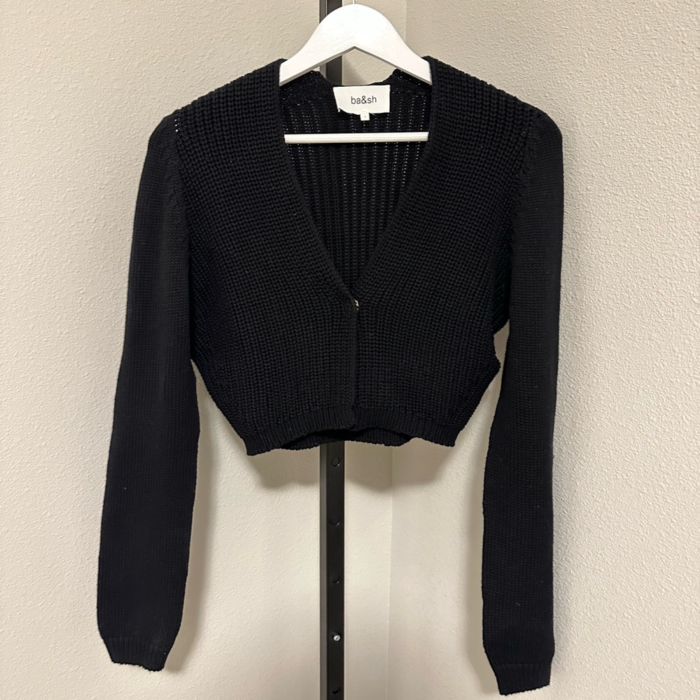 Ba&sh cropped knit cardigan sweater